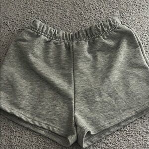 SHEIN Gray Elastic Waist Knit Kids Shorts